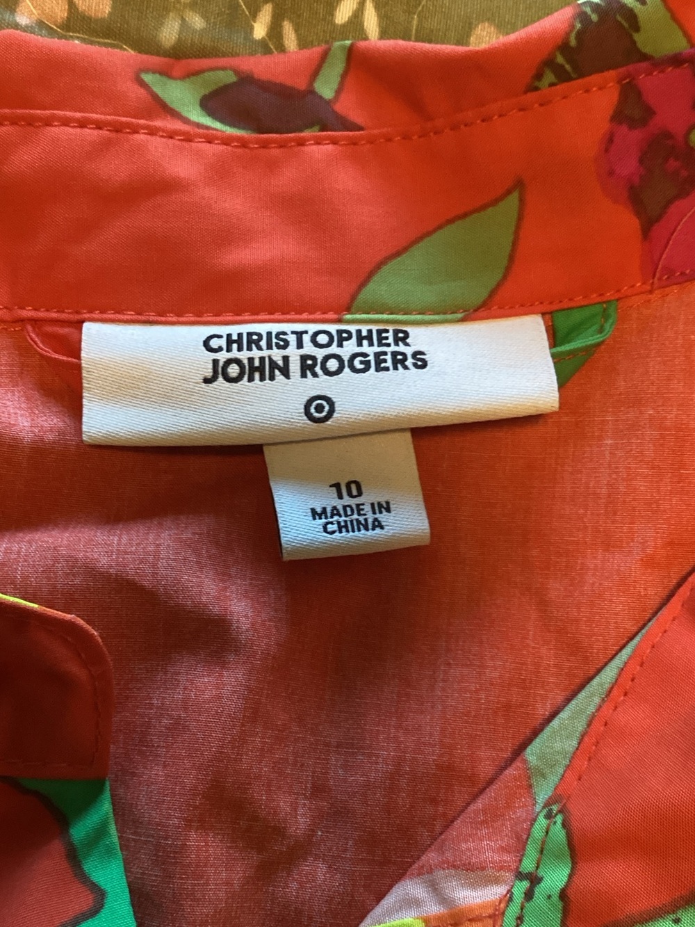 Christopher John Rogers Target Orange Floral Dress 10 - Picture 7 of 11